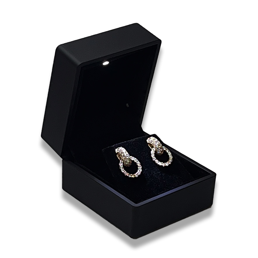 Black LED Earring Boxes - Custom Logo - 50% Deposit