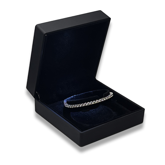 Black LED Bracelet Box - LED light -  Elegant Jewelry Case