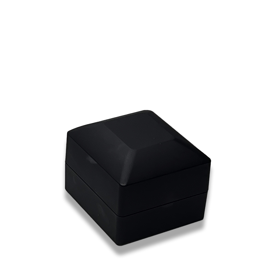 Black LED Ring Box - LED light -  Elegant Jewelry Case