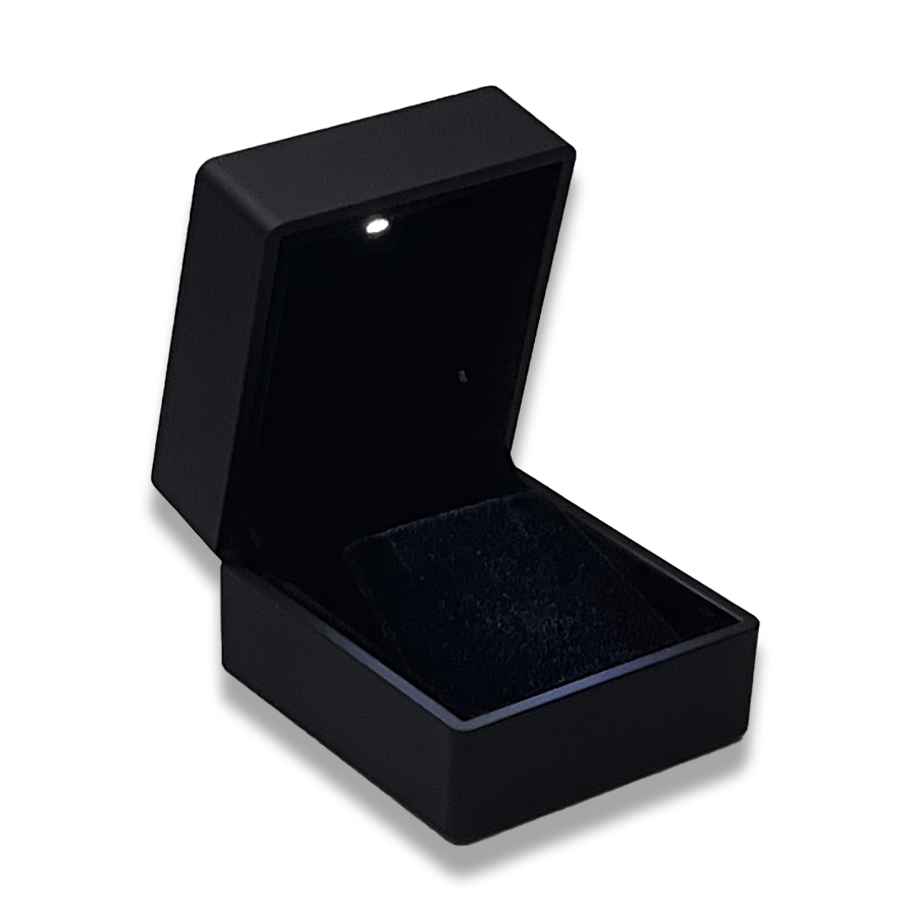 Black LED Earring Box - LED light -  Elegant Jewelry Case