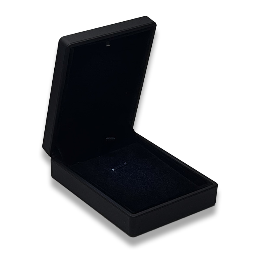 Black Blue LED Pendant Box - LED light -  Elegant Jewelry Case