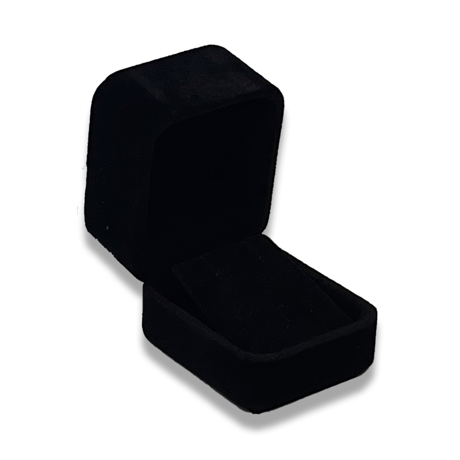 Black Earring Box - Velveteen - Elegant Jewelry Case