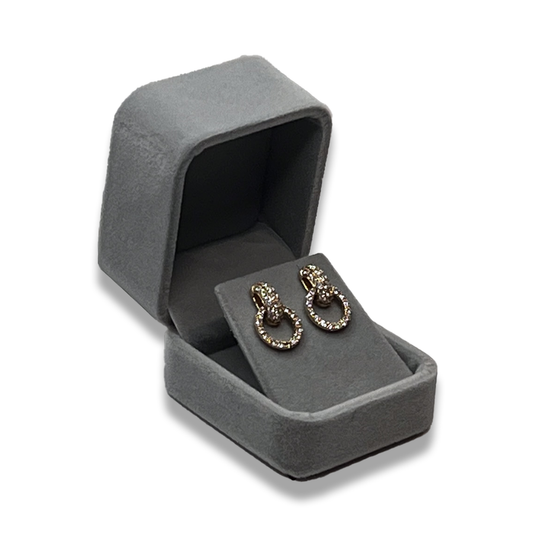 Black Pendant Box - Velveteen -  Elegant Jewelry Case