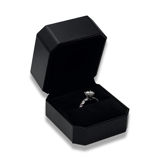 Grey Earring Box - Velveteen -  Elegant Jewelry Case