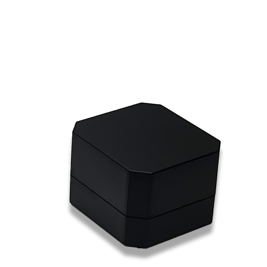 Grey Pendant Box - Velveteen - Elegant Jewelry Case