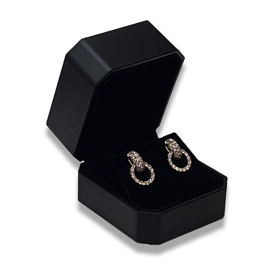 Grey Pendant Box - Velveteen -  Elegant Jewelry Case