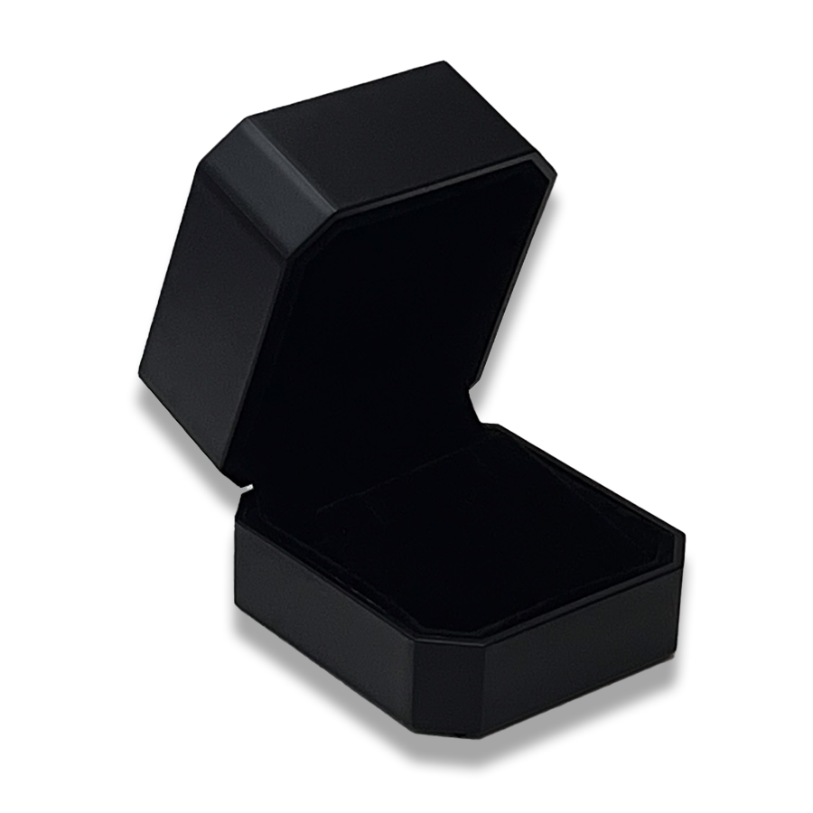 Grey Pendant Box - Velveteen - Elegant Jewelry Case